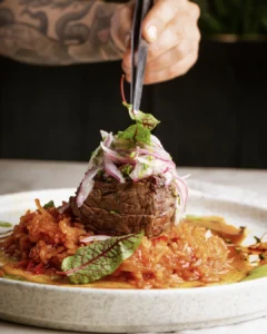 Lomo en Salsa de Corozo