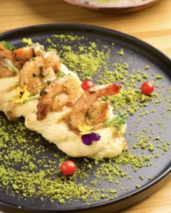 Langostinos en Coco y Curry